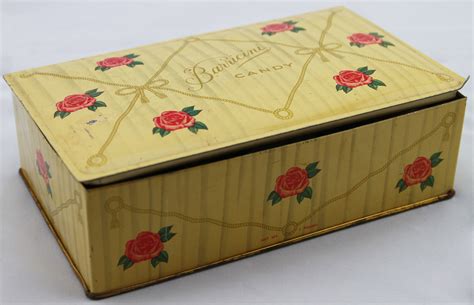 wood and metal candy box antique|antique wooden candy box.